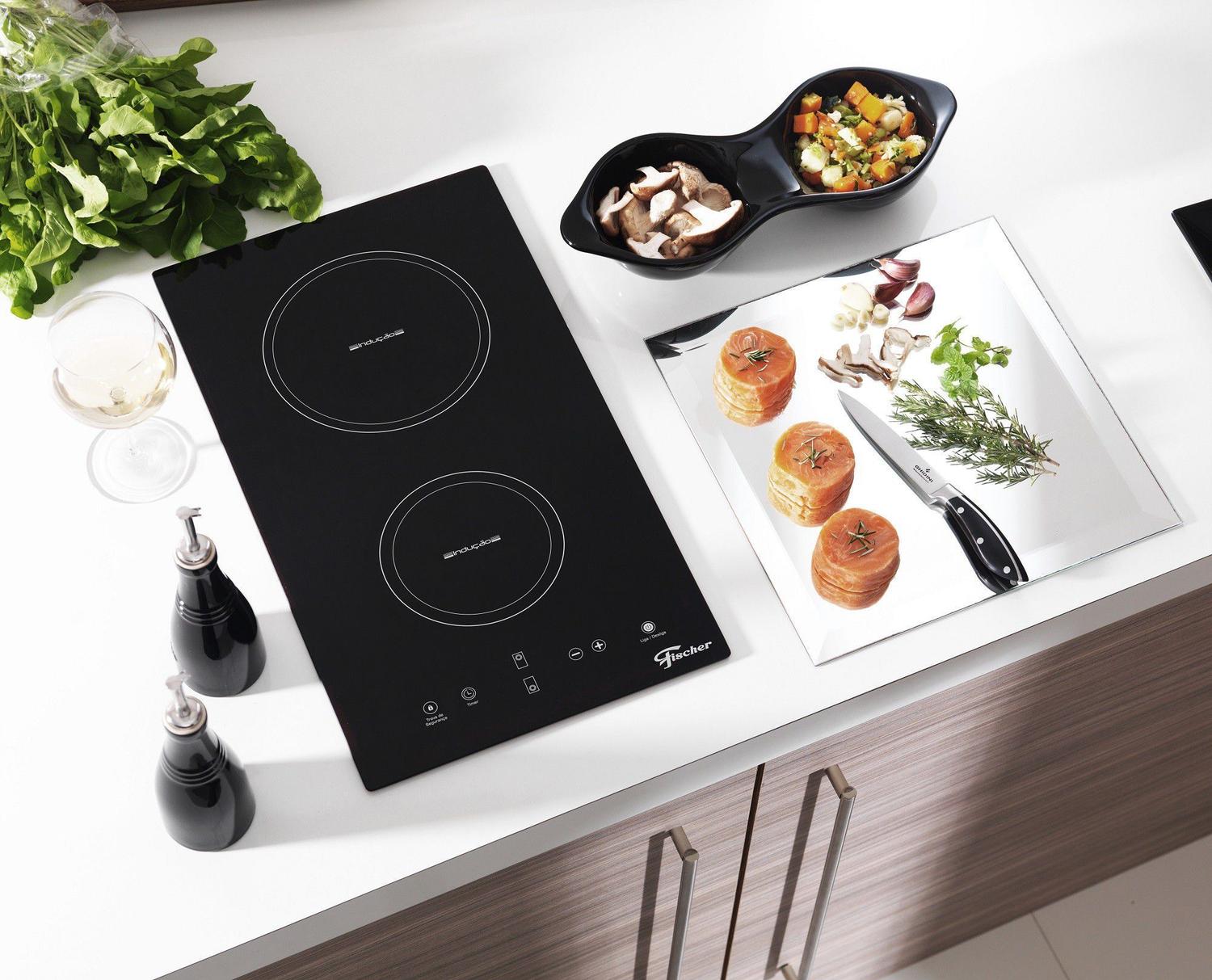 Fogão Cooktop Fischer 2 Bocas por Indução Mesa Vitrocerâmica Cooktop