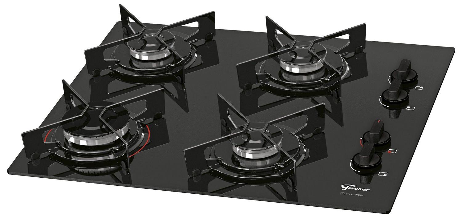 Fogão Cooktop Fischer 4 Bocas Fit Line Cooktop 4 Bocas Magazine Luiza