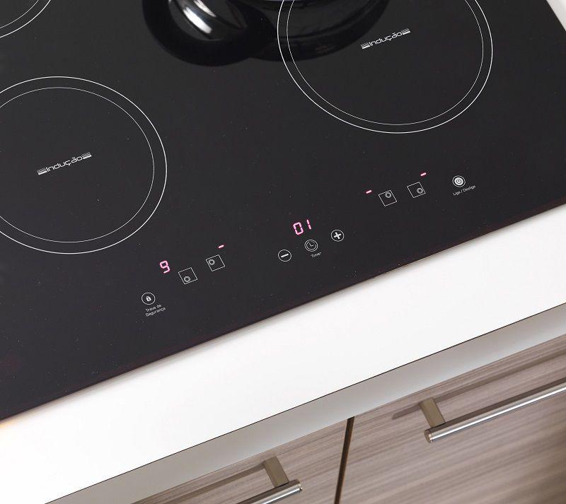 Fogão cooktop fischer 4 bocas por indução mesa vitrocerâmica 220v
