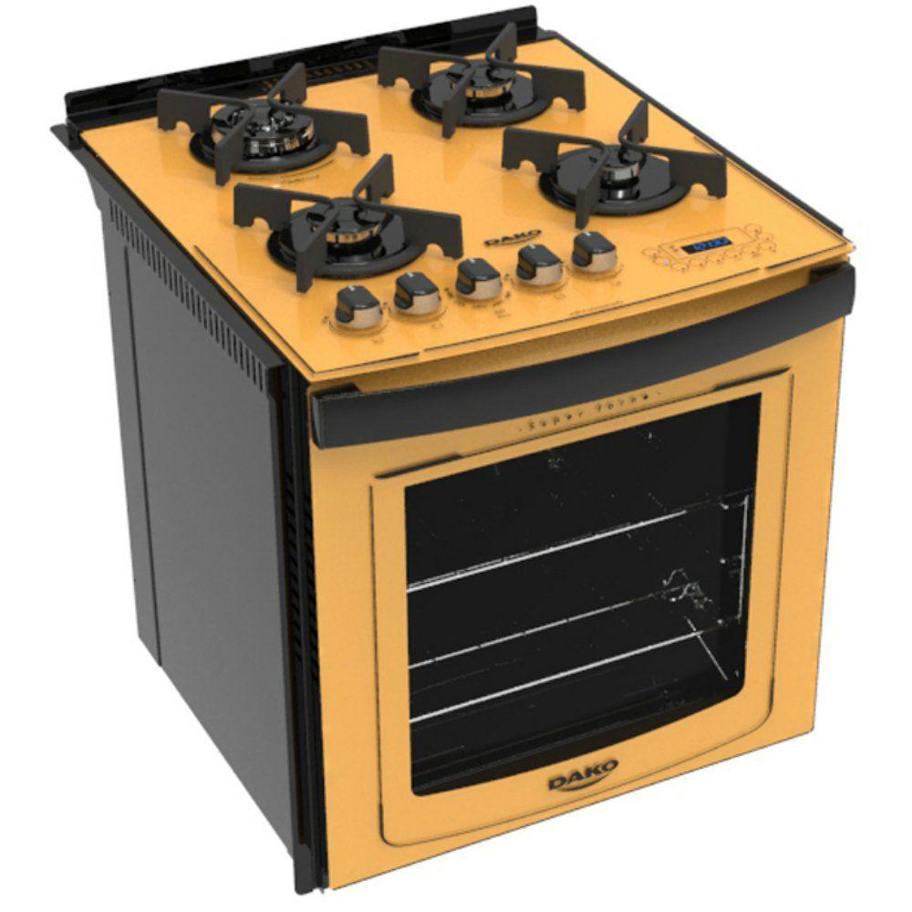 Fogão de Embutir 4 Bocas Dako DE4VTP Dakolors com Mesa de Vidro e Display Digital Fogão 4 Fogão de Embutir 4 Bocas Dako DE4VTP Dakolors com Mesa de Vidro e Display Digital Fogão 4