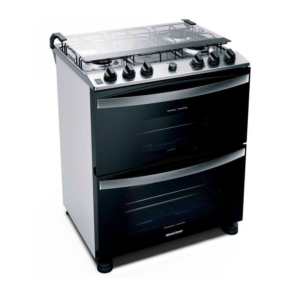 Fogão de Piso Brastemp 5 Bocas Duplo Forno Acendimento Automático