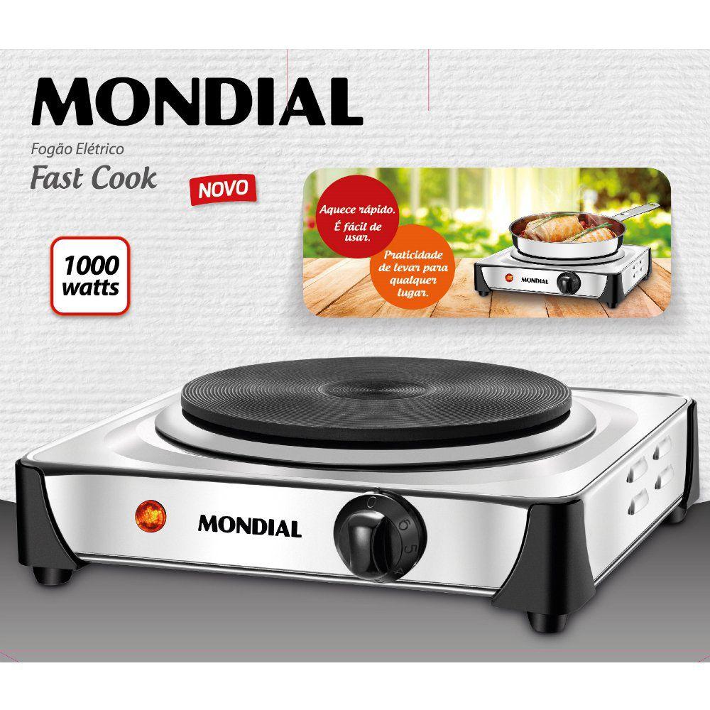 Fogão Elétrico 2 Bocas Mondial FE04 Fast Cook Due Fogão Magazine Luiza