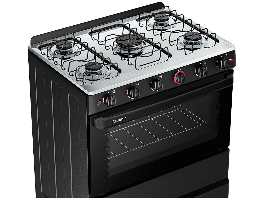 Fogão Elétrico 5 Bocas Esmaltec Ideal Super