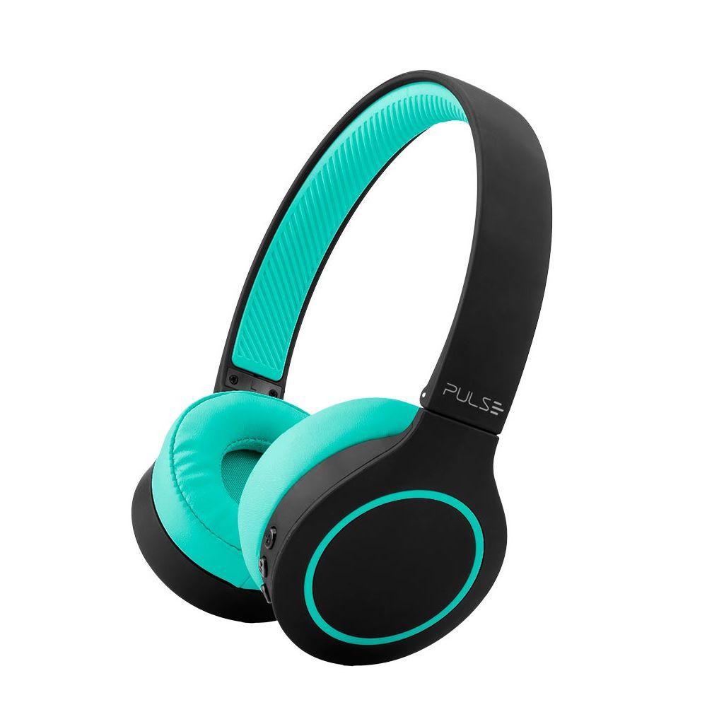 Fone de Ouvido Bluetooth 5.0 HeadBeats Preto e Verde Bateria até 20 Horas  Pulse PH340 - Headphone Bluetooth - Magazine Luiza