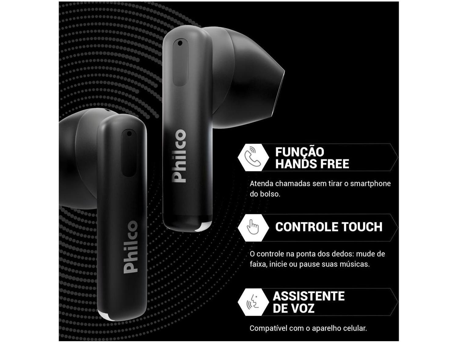 Fone de Ouvido Bluetooth Esportivo Air Beats Intra-auricular com Microfone Preto