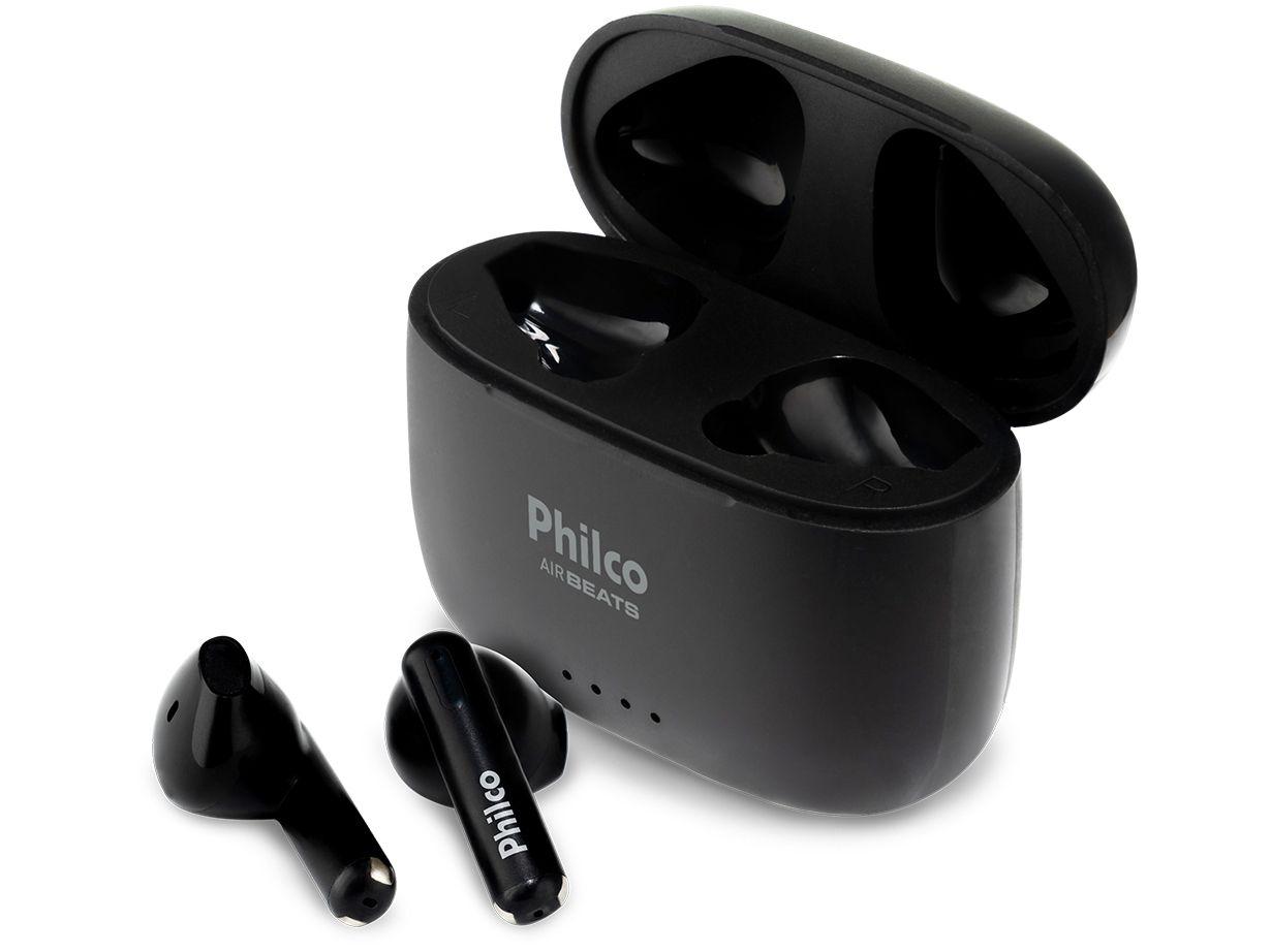 Fone de Ouvido Bluetooth Esportivo Air Beats Intra-auricular com Microfone Preto