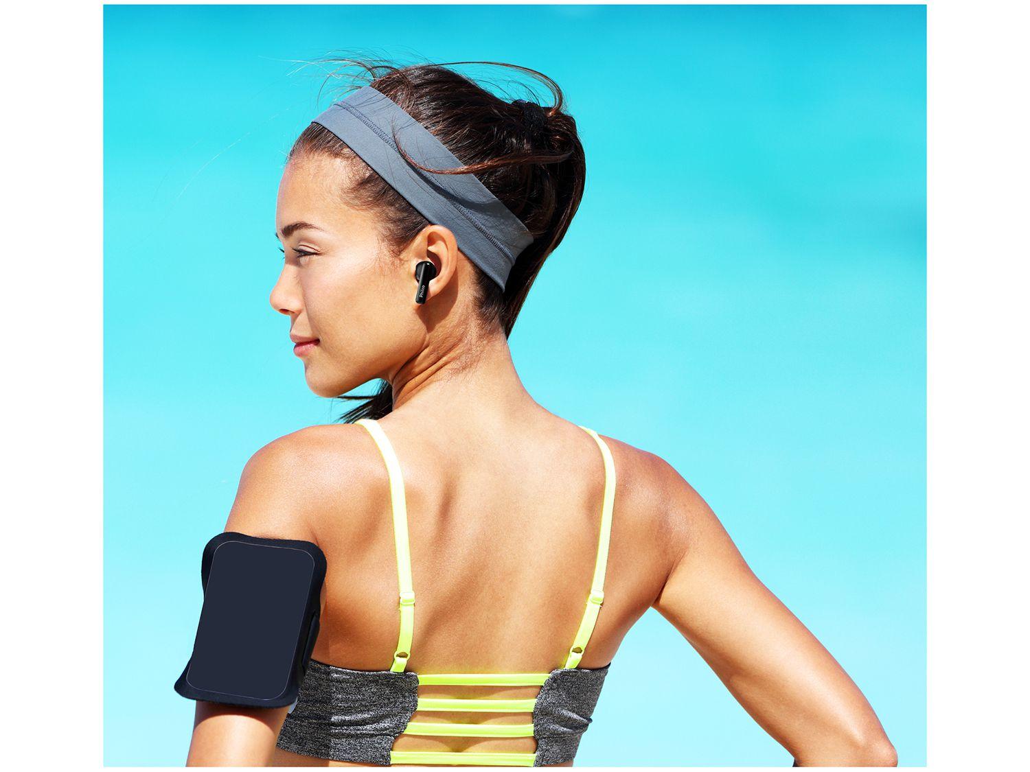 Fone de Ouvido Bluetooth Esportivo Air Beats Intra-auricular com Microfone Preto