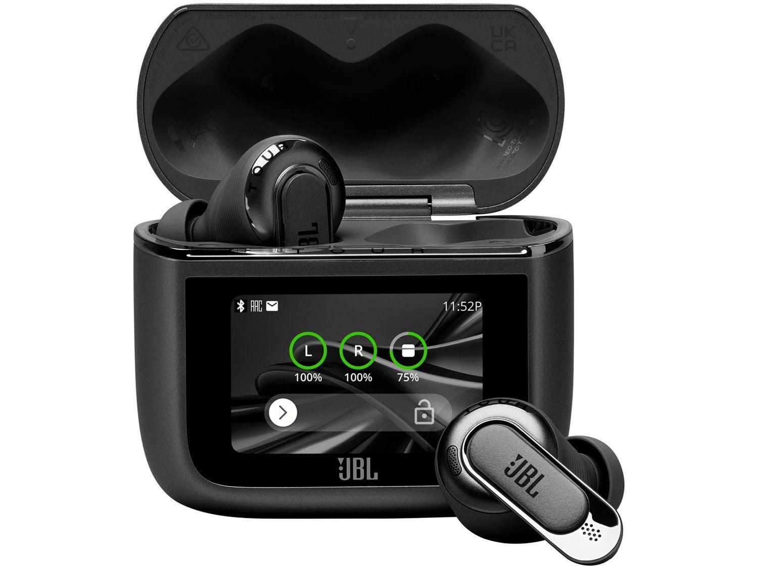 Fone de Ouvido Bluetooth JBL Tour Pro 3 JBLTOURPRO3BLKBR Intra-auricular True Wireless Preto