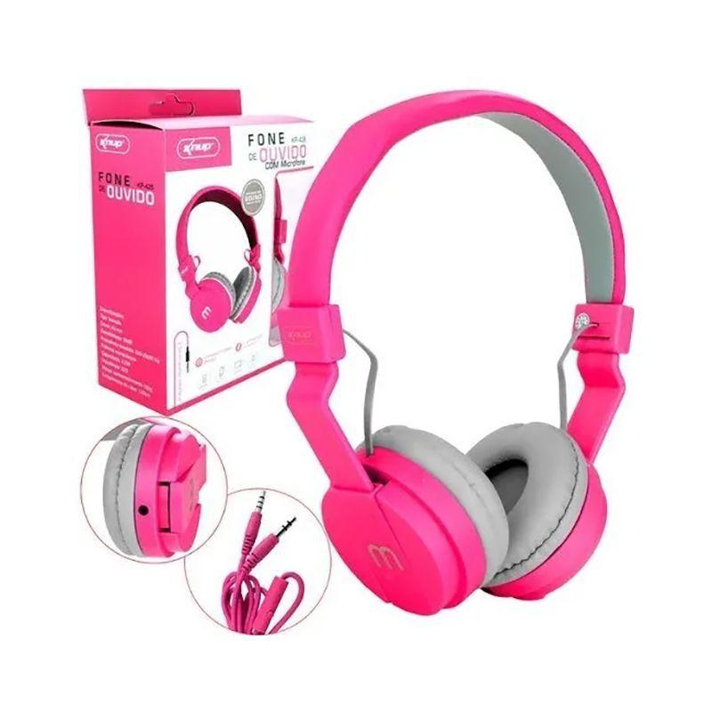 Fone de Ouvido Com Fio e Microfone KP 428 Tamanho Ajustável - Knup -  Headphone - Magazine Luiza