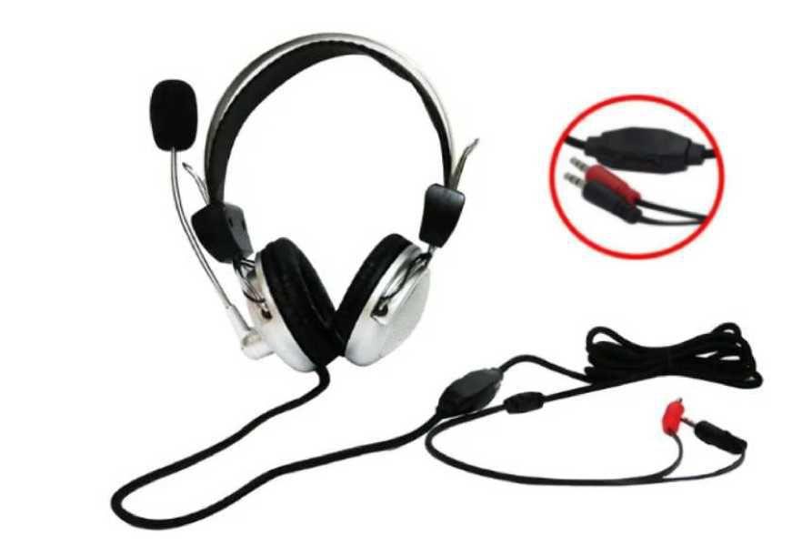 Fone de ouvido com microfone e ajuste volume dupla entrada P2 notebook PC -  Johnystar Plug - Fone de Ouvido - Magazine Luiza