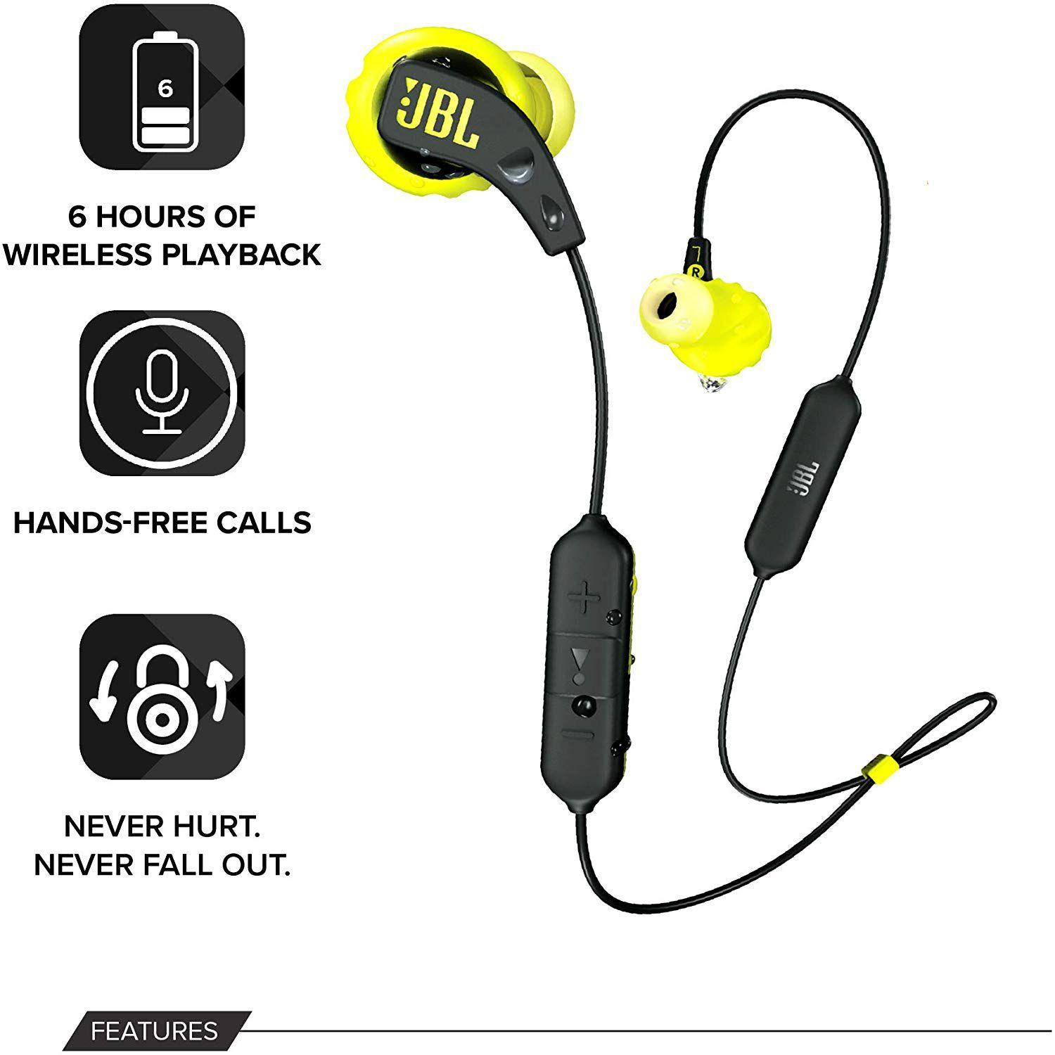 Fone de Ouvido Esportivo Bluetooth com Microfone JBL Endurance Run BT  Preto/Amarelo - Fone de Ouvido Bluetooth - Magazine Luiza