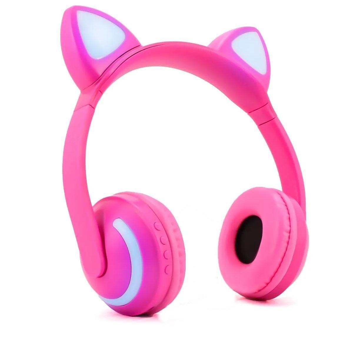 Fone De Ouvido Rosa Azul Roxo Preto Gatinho Bluetooth Led Orelha Gato  Dobrável sem Fio em Promoção | Ofertas na Americanas