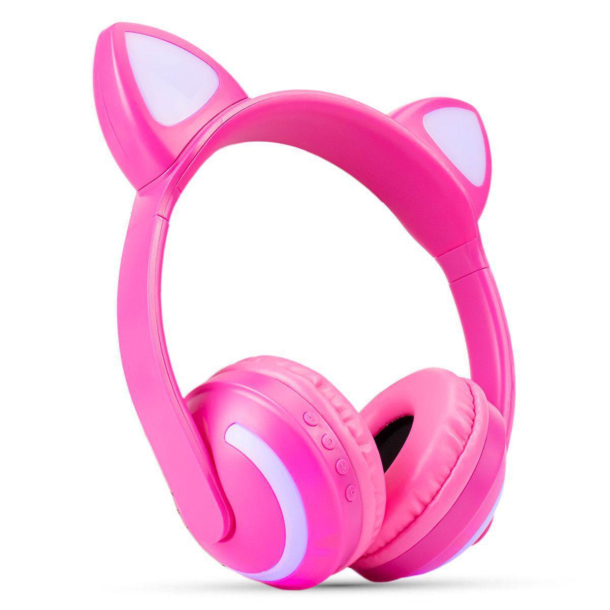 Fone De Ouvido Headphone Orelha De Gato Bluetooth P2 Led - EXBOM  /ALTOMEX/HMASTON - Headphone com Fio - Magazine Luiza