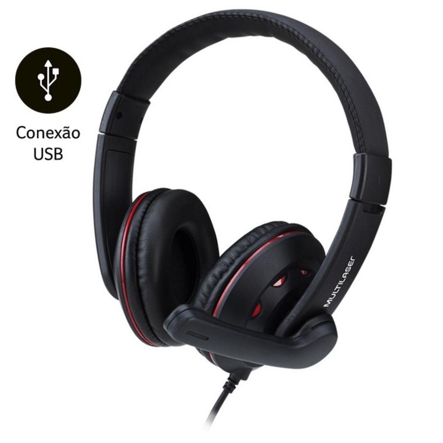 Fone de Ouvido Multilaser Profissional Giant Usb C/microfone