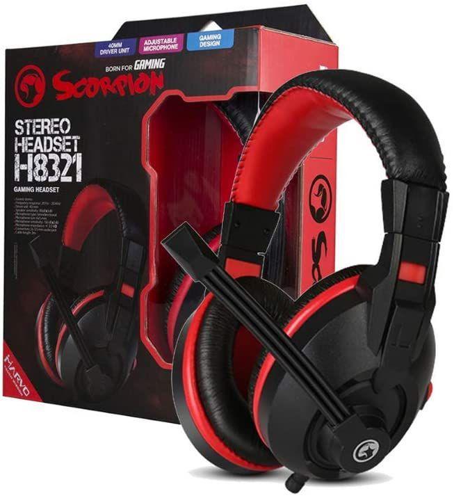 Imagem de Fone de Ouvido Headset Gamer Scorpion H8321P 2XP2 Marvo H8321P
