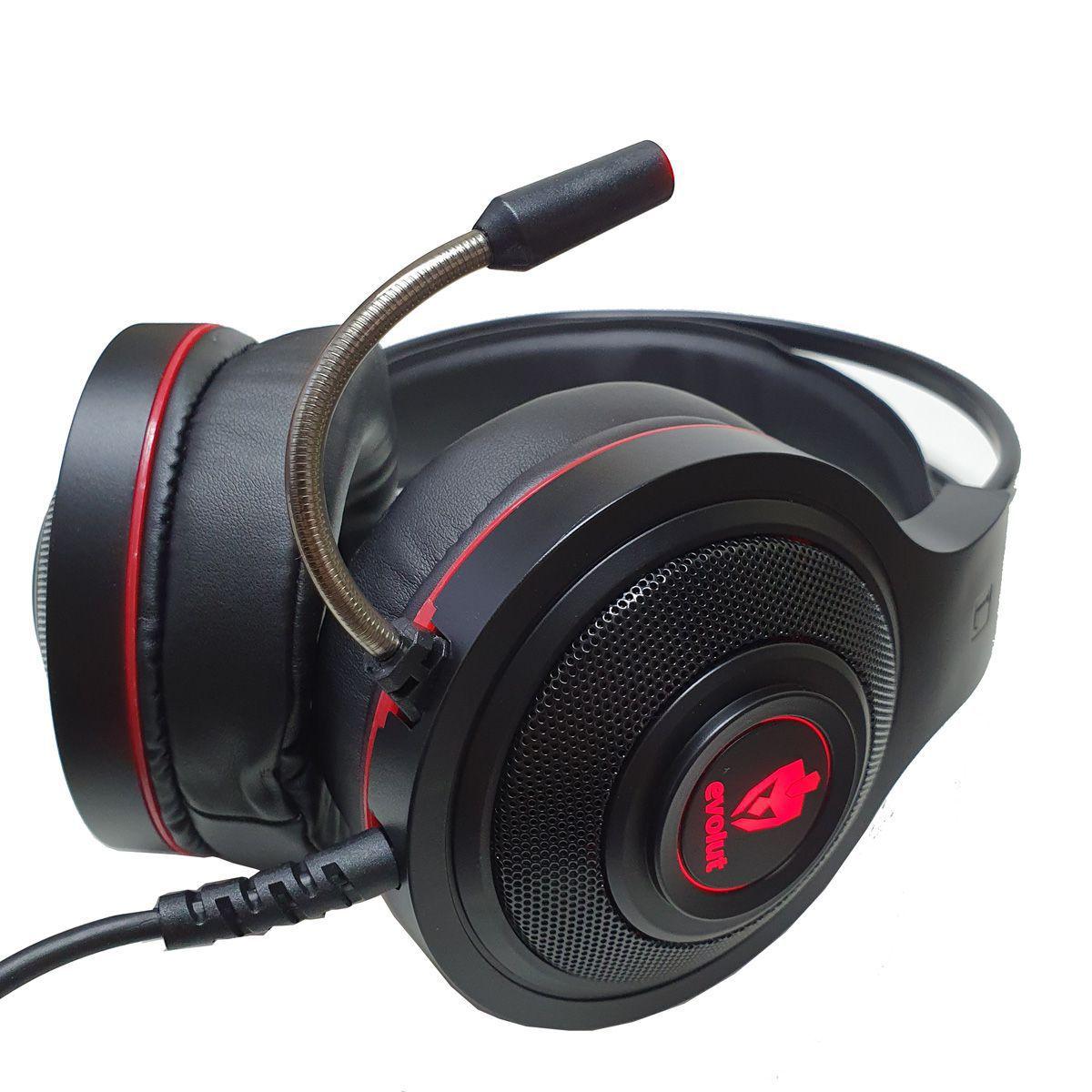 Fone de Ouvido Headset Gamer Vermelho EG301GR Têmis Evolut - Headset Gamer  - Magazine Luiza