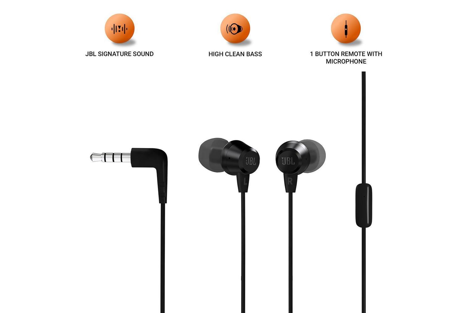 Fone de Ouvido JBL C50HI Black - Fone de Ouvido com Fio - Magazine Luiza