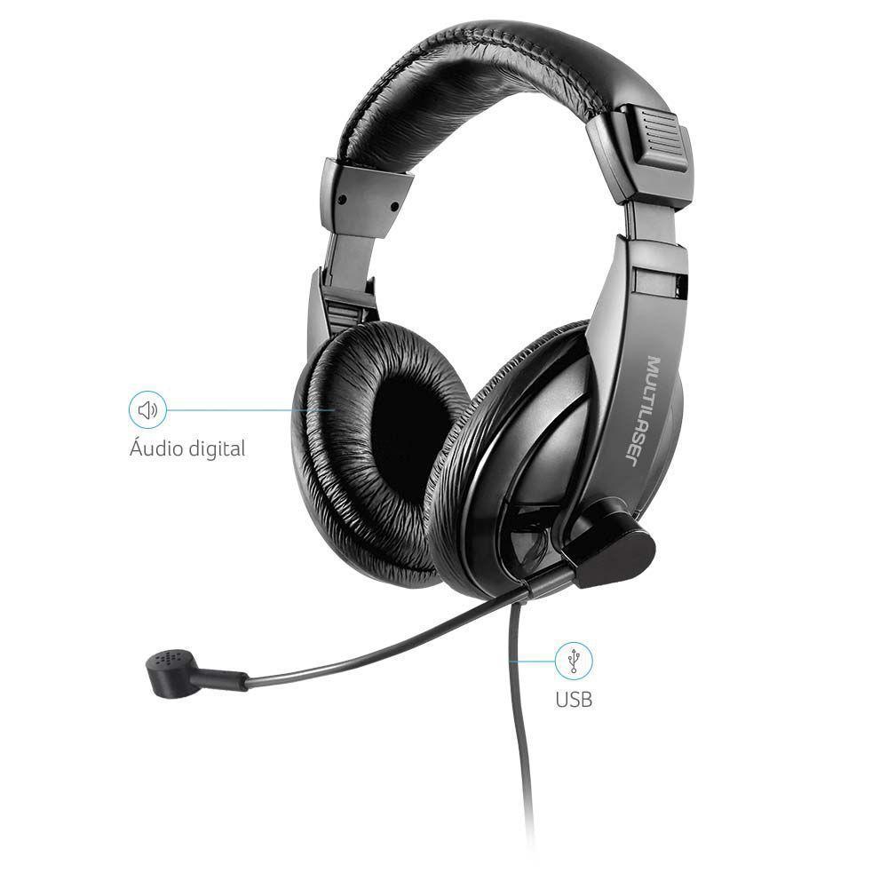 Fone de Ouvido Multilaser Giant PH245 USB Headset Profissional Grande com  Microfone para PC Notebook - Headset Gamer - Magazine Luiza