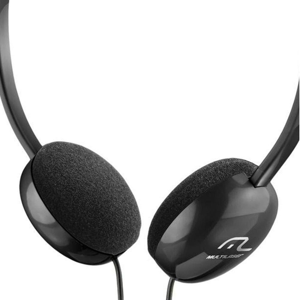 Fone De Ouvido Multilaser Headset Light P2 Preto - PH063 - Headset com Fio  - Magazine Luiza