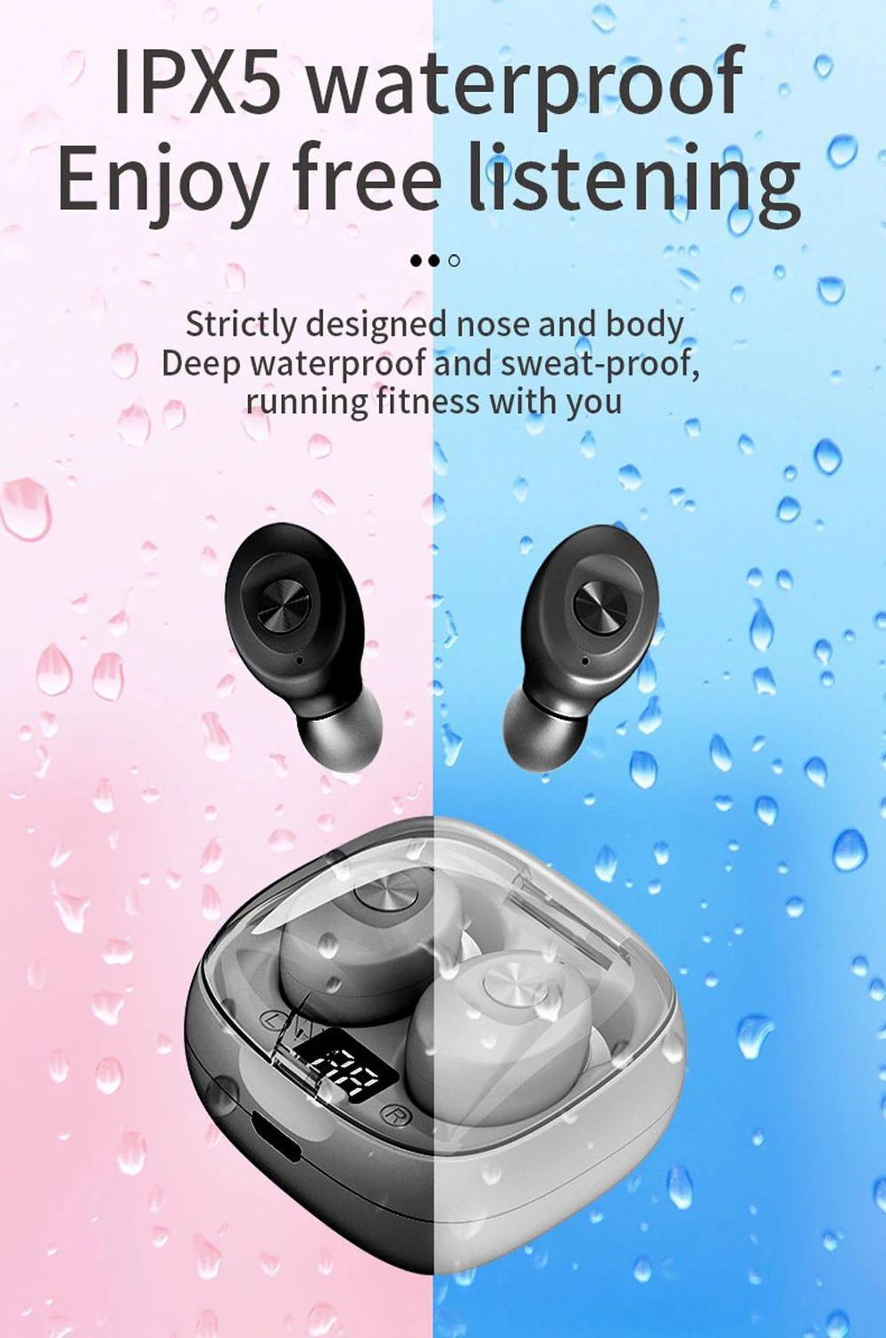 Xg8 fone de ouvido bluetooth sem fio do telefone esporte mini fone estéreo  som no ouvido ipx5waterproof tws 5.0 exibição energia - AliExpress  Eletrônicos