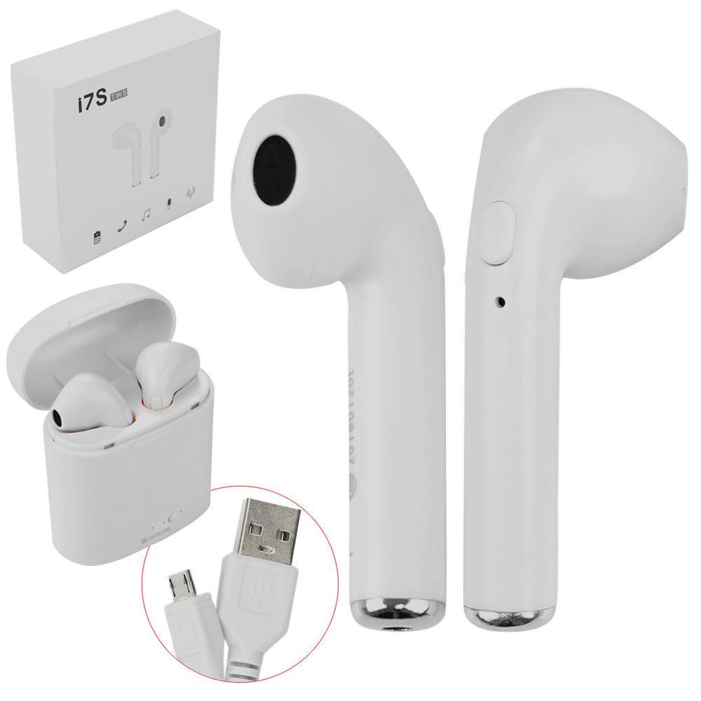 Fone De Ouvido Sem Fio I7S Tws Wireless Iphone Com Base