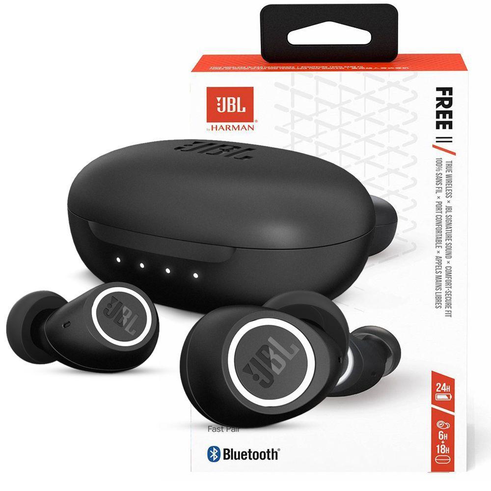 Fone de Ouvido Sem Fio JBL FREE II Preto TWS Bluetooth 5.0 Fast Pair com  Estojo Carregador Wireless - Fone de Ouvido Bluetooth - Magazine Luiza