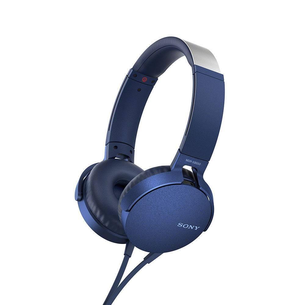 Fone de Ouvido Sony MDR-XB550APL Headphone Extra Bass Azul - Headphone -  Magazine Luiza