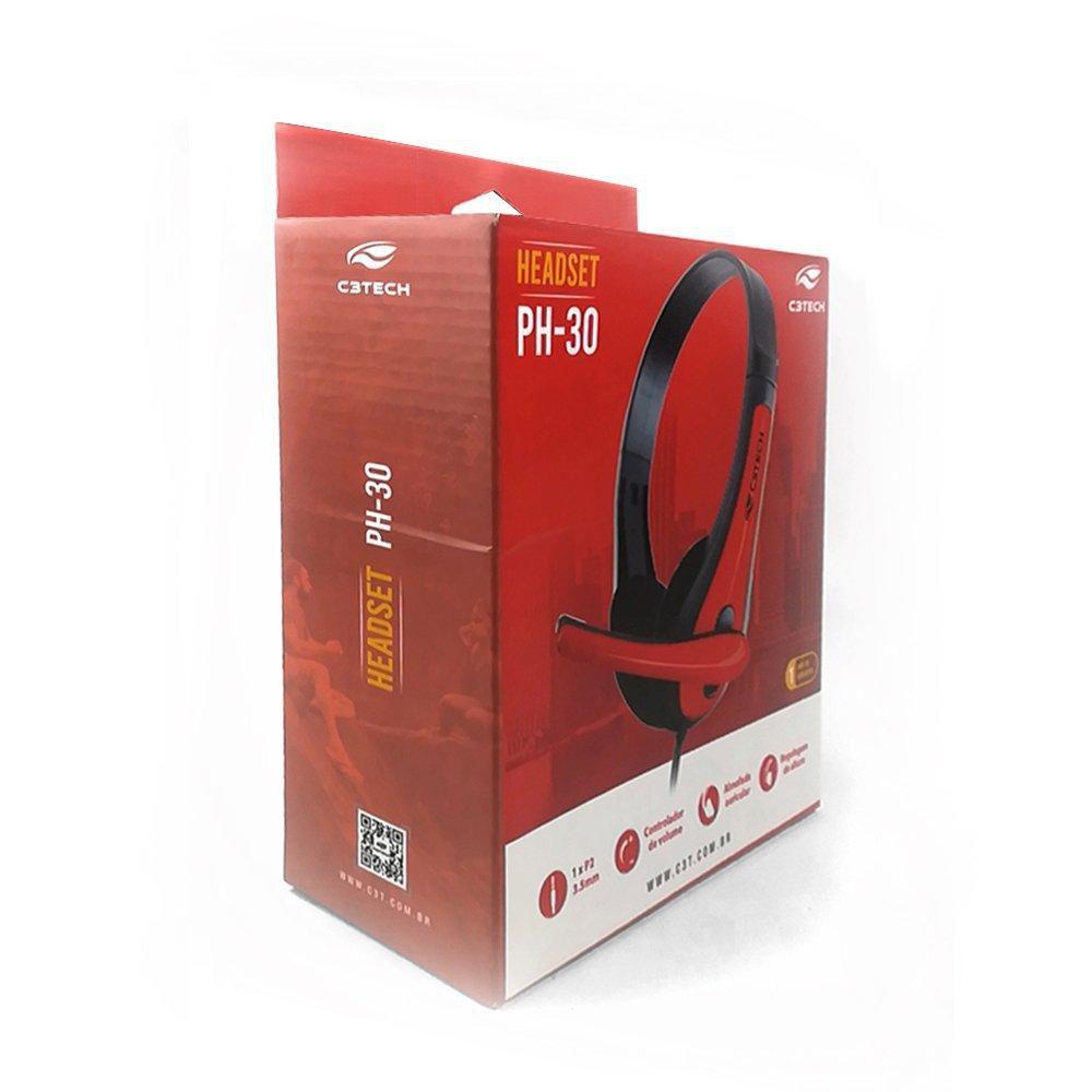 Fone com Microfone Headset Preto, C3TECH PH-30BK (P3) - Imagem 5