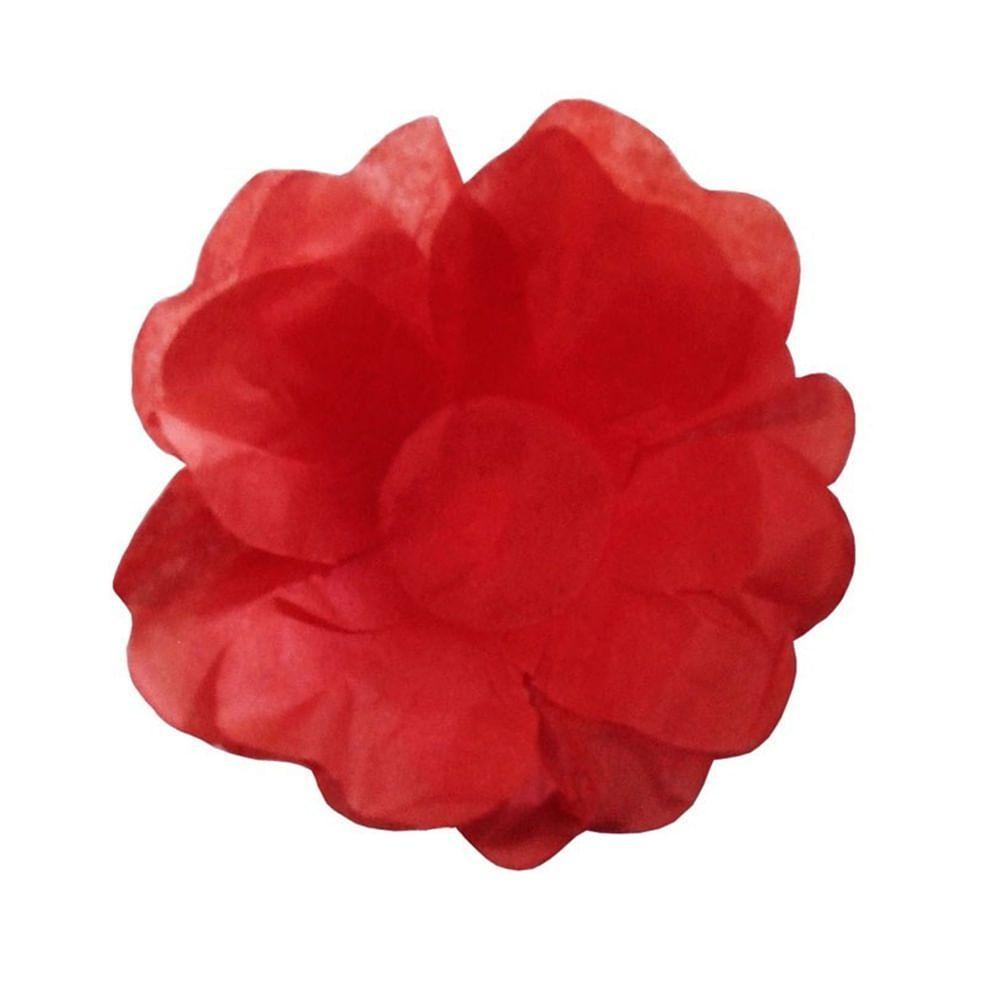 Forma flor de crepom vermelha lisa - Dafesta - Decoração de Festa -  Magazine Luiza
