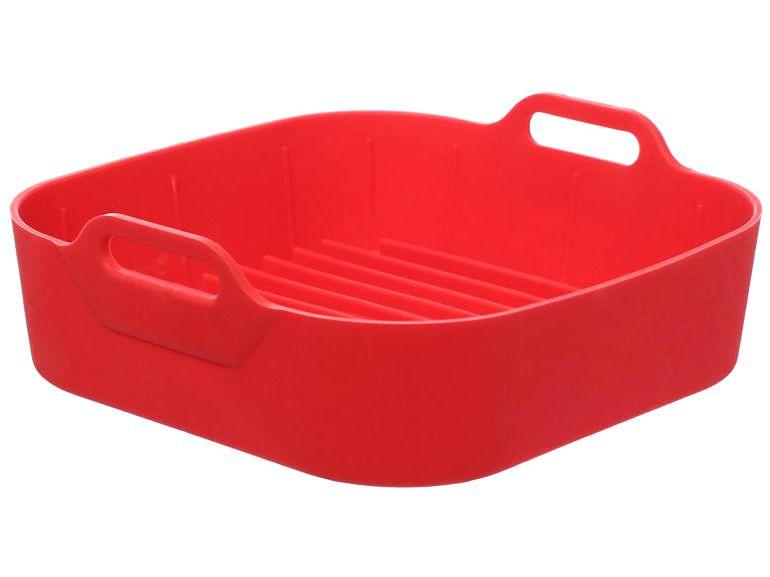 Forma para Air Fryer de Silicone Quadrada Antiaderente com Alças Hauskraft