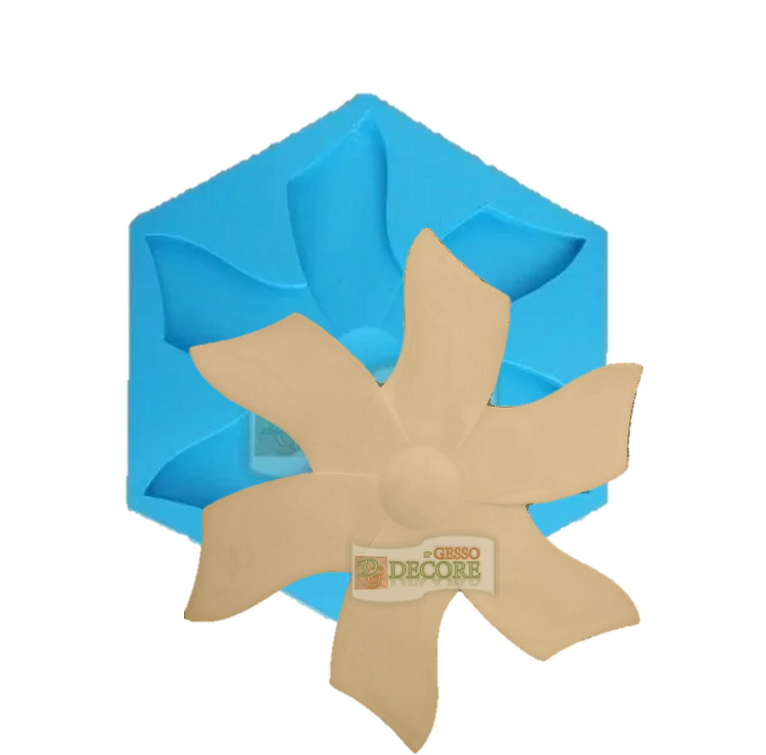 Forma Silicone Revestimento 3D - 47 - Flor de Jasmim 35x35 - Decore Gesso  SP - Molde e Marcador para Biscuit - Magazine Luiza