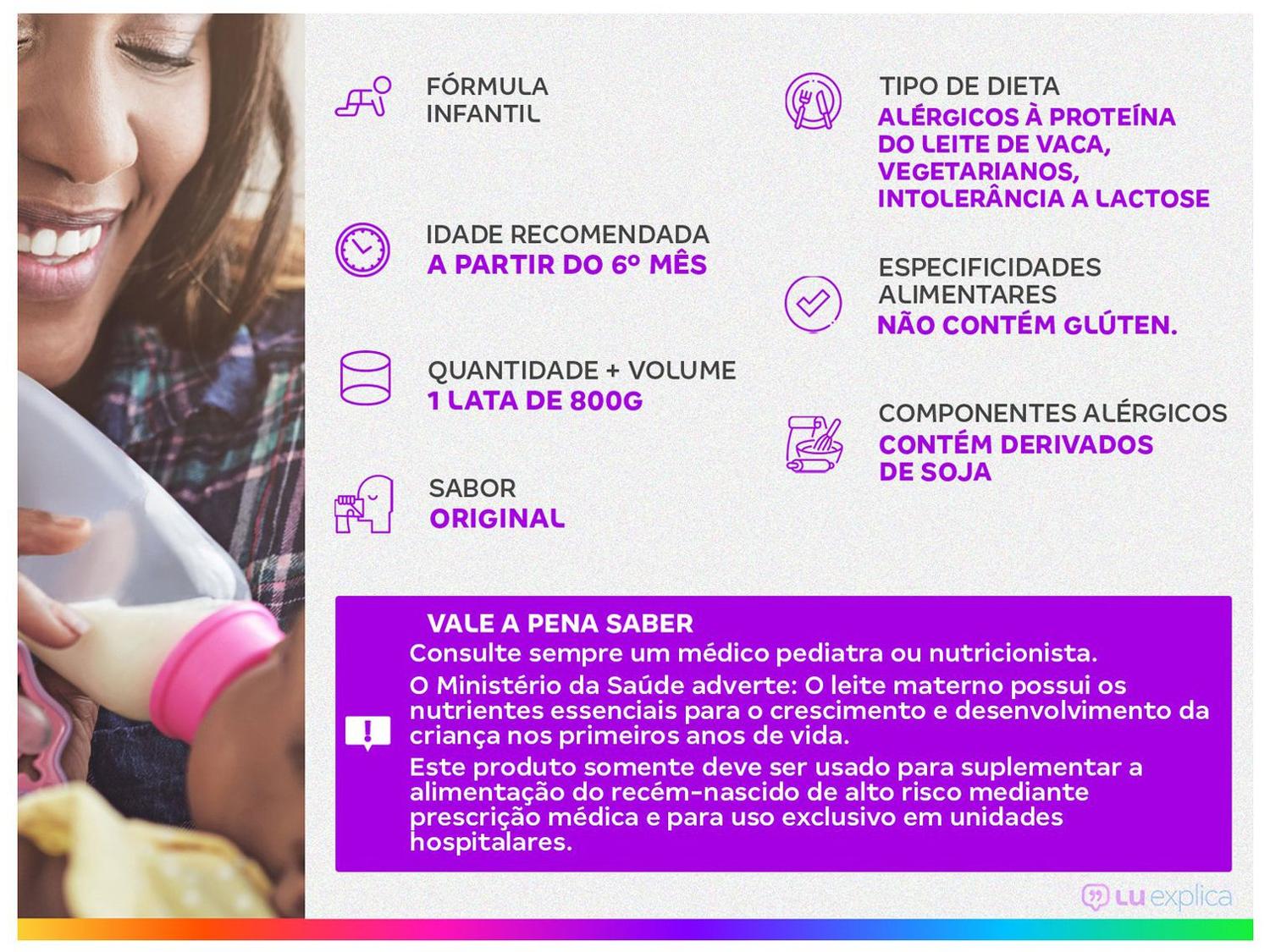 Fórmula Infantil Aptamil Original ProExpert 2 Soja 800g