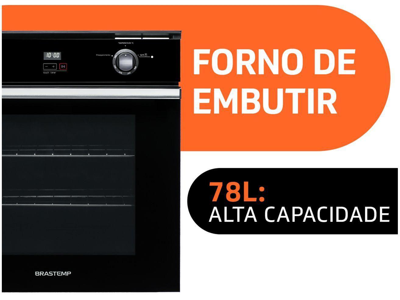 Forno a Gás de Embutir Brastemp Grill com Timer