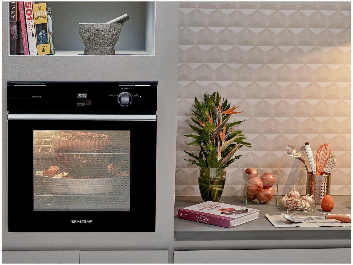 Forno a Gás de Embutir Brastemp Grill com Timer