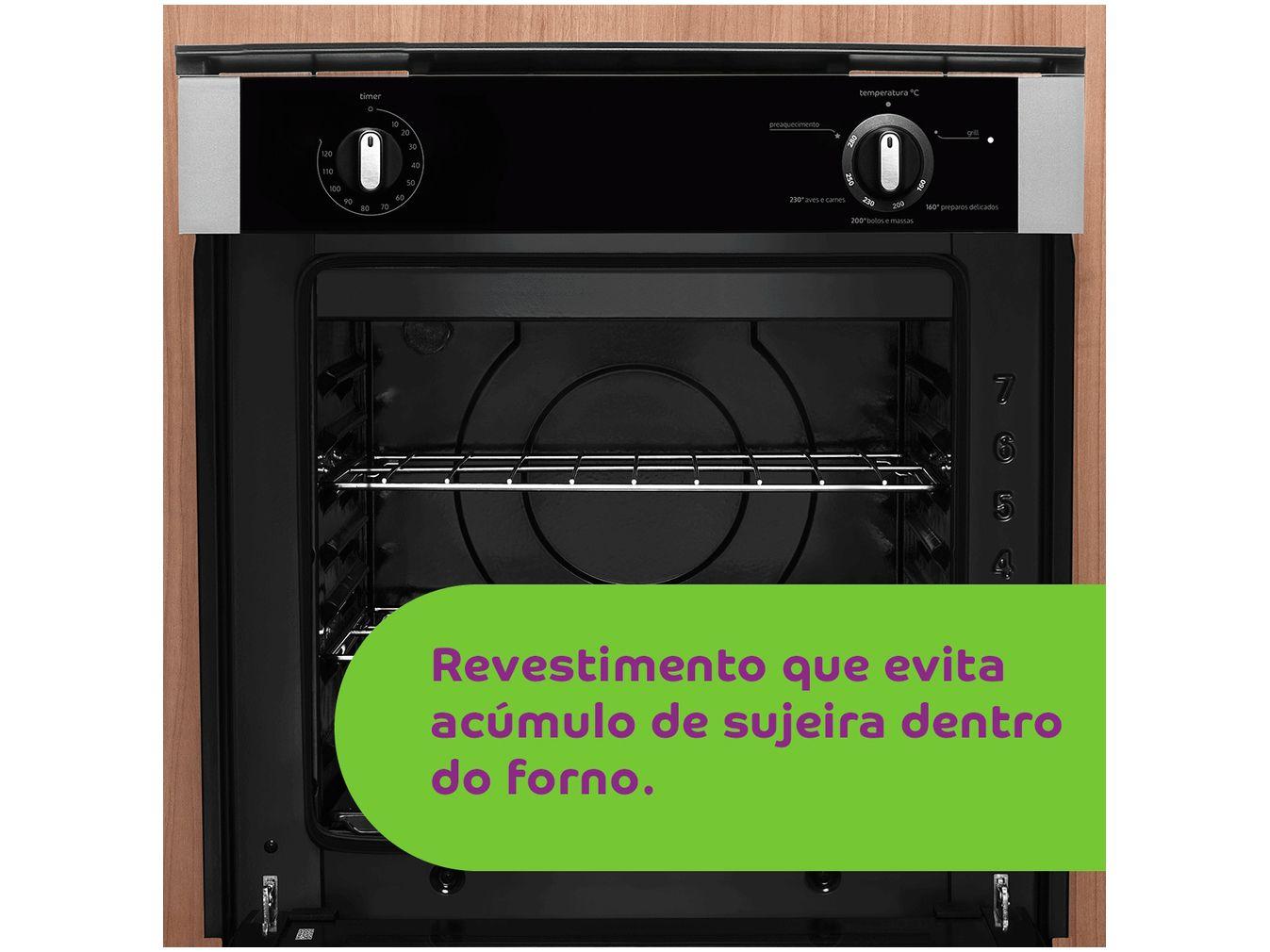 Forno a Gás de Embutir Consul Grill Autolimpante