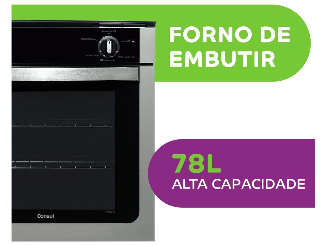 Forno a Gás de Embutir Consul Grill Autolimpante