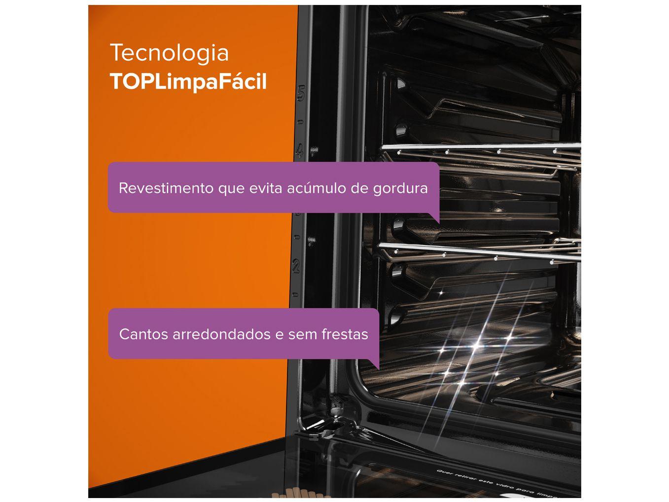 Forno a Gás de Embutir Continental 50L Preto