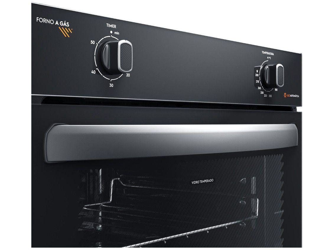 Forno a Gás de Embutir Continental 50L Preto