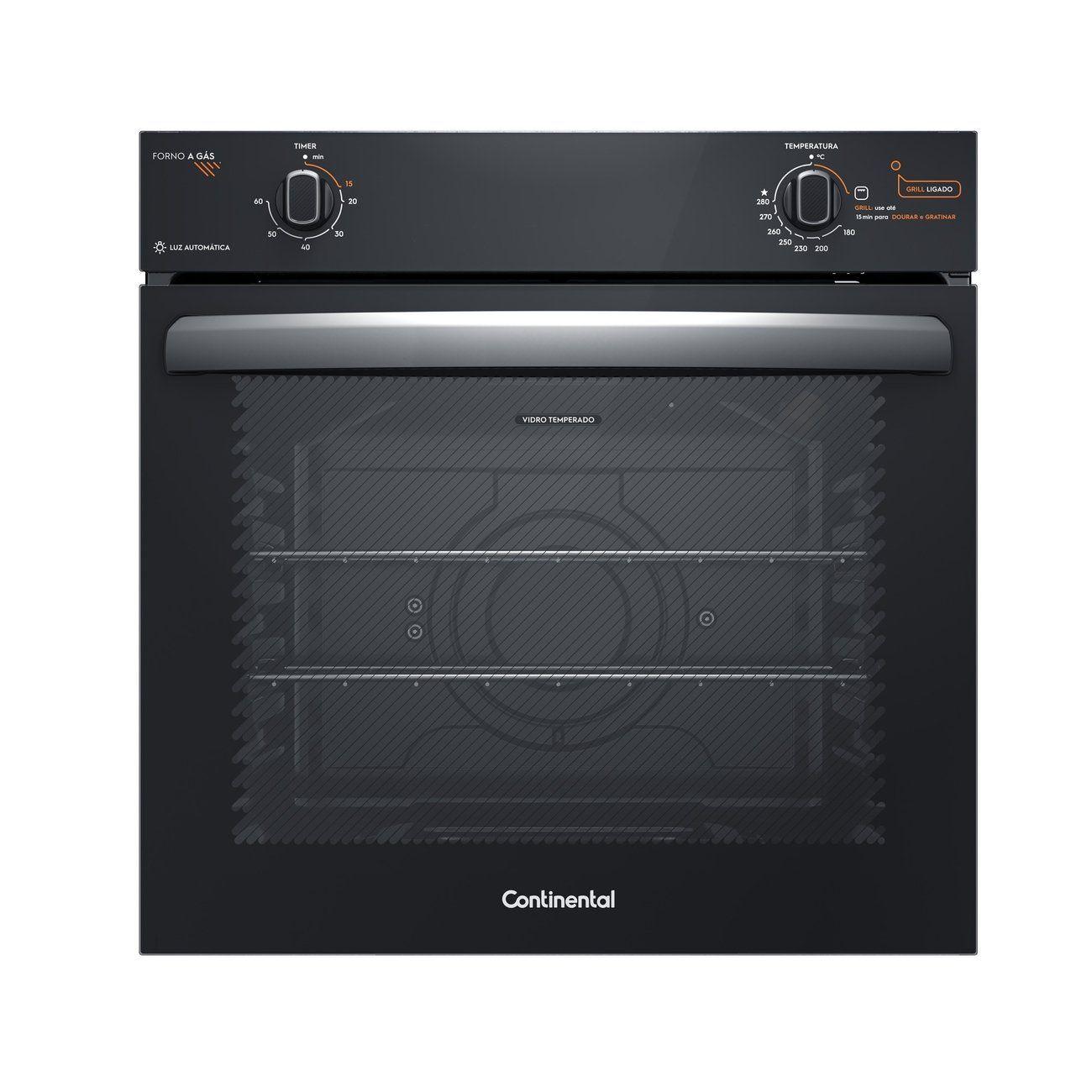 Forno a Gás de Embutir Continental 80L