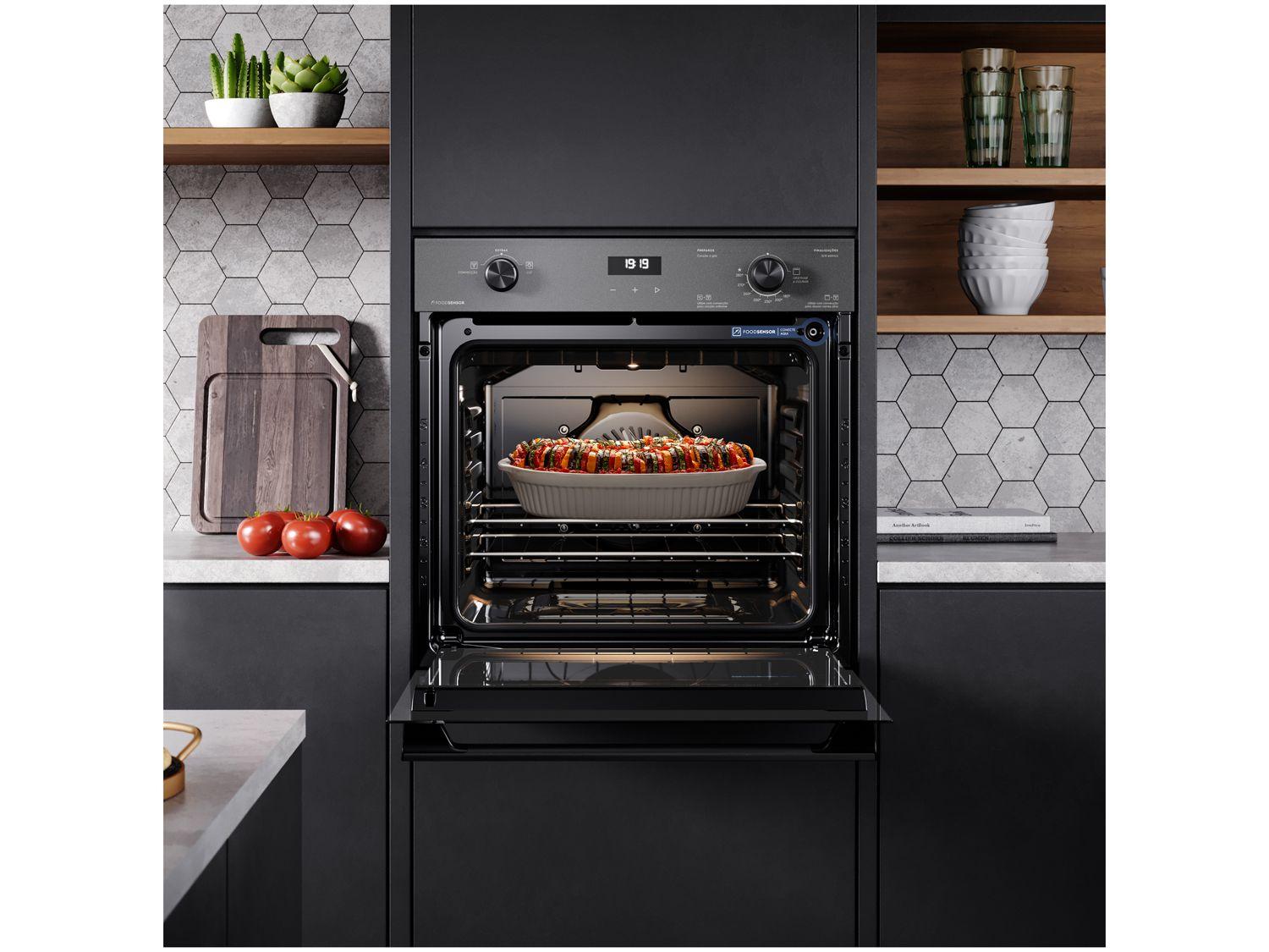 Forno a Gás de Embutir Electrolux Grill Convecção com Timer 80L Cinza ...