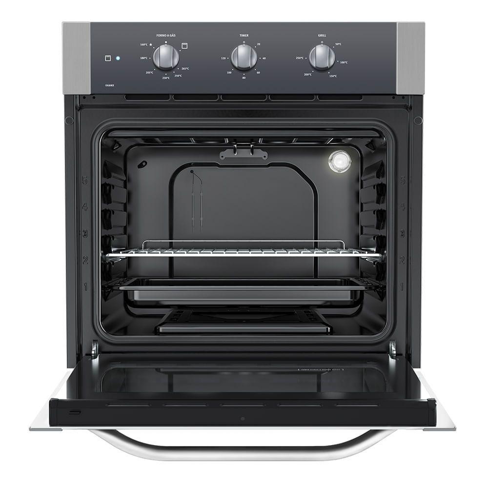 Forno de Embutir a Gás 73L Inox com Grill (OG8MX) Electrolux Forno