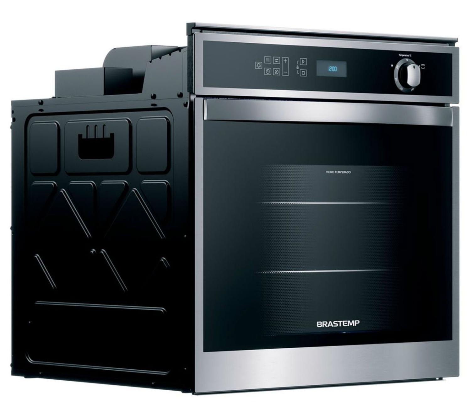 Forno de Embutir a Gás Brastemp 78 Litros Cor Inox com Convecção e