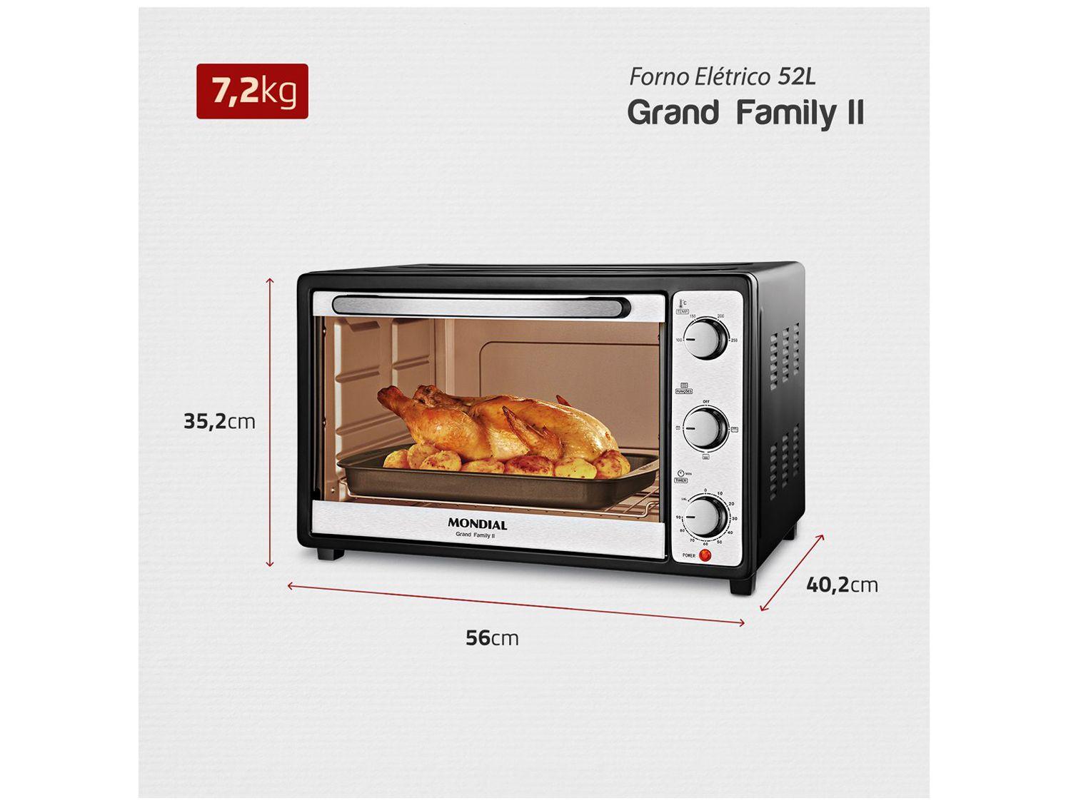 Forno Elétrico de Bancada Mondial com Timer