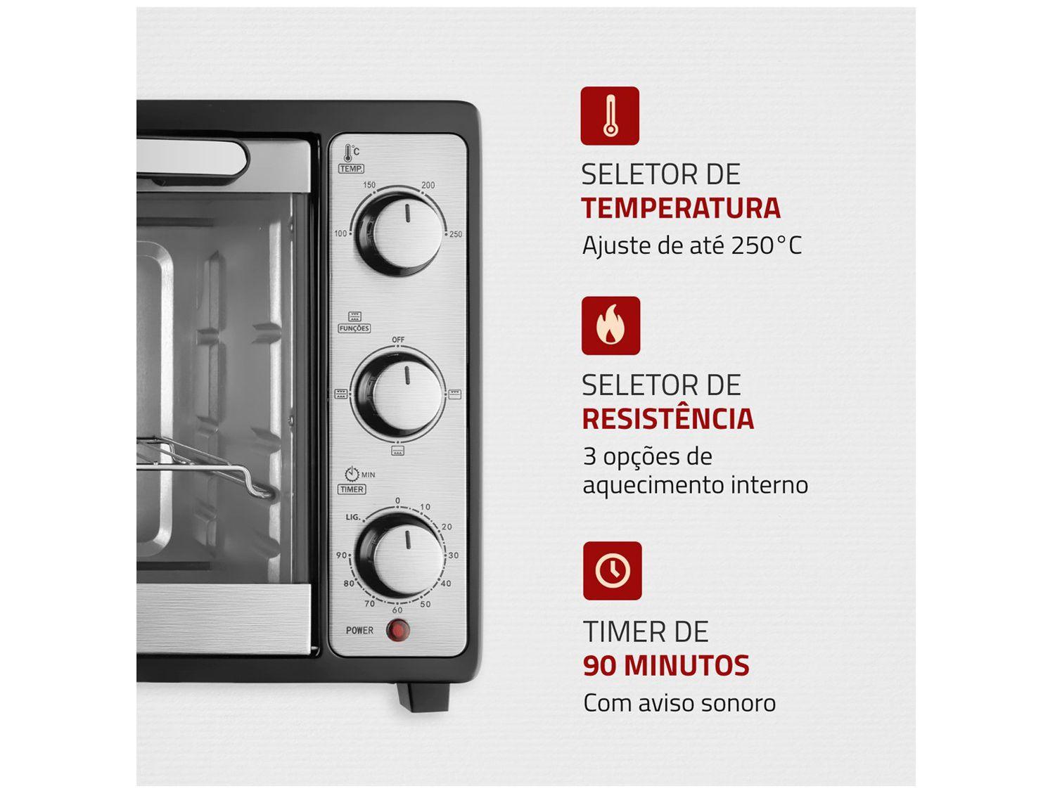 Forno Elétrico de Bancada Mondial com Timer