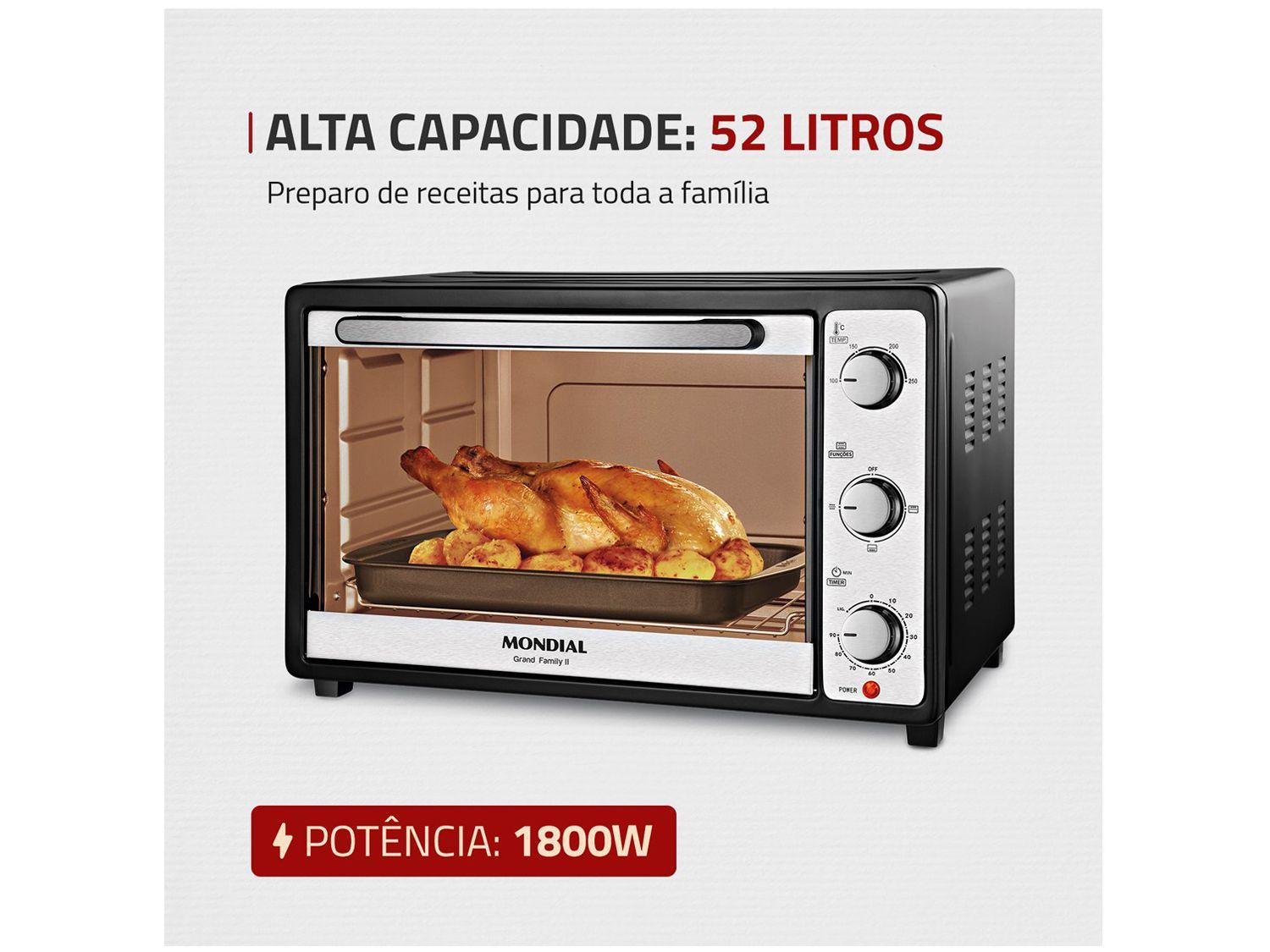 Forno Elétrico de Bancada Mondial com Timer