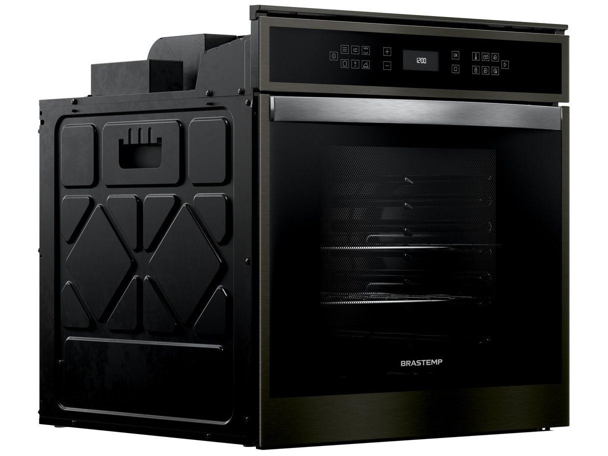 Forno Elétrico de Embutir Brastemp de Convecção e Grill 84L Black Inox Eclipse Collection BOT84AP
