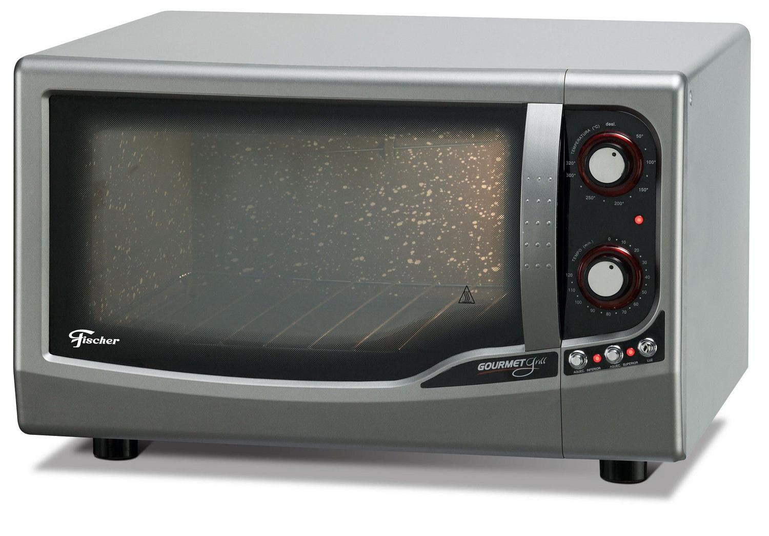 Forno Elétrico Fischer Gourmet Grill Bancada 44 Litros - Prata - Forno ...