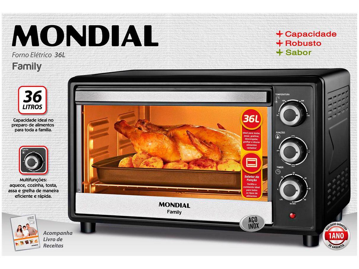 Forno Elétrico Mondial 36L Family FR-17