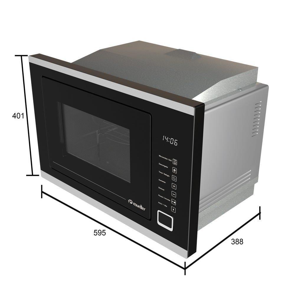 Forno Micro-ondas de Embutir Mueller 25 Litros MMO0225G1 - Mueller ...