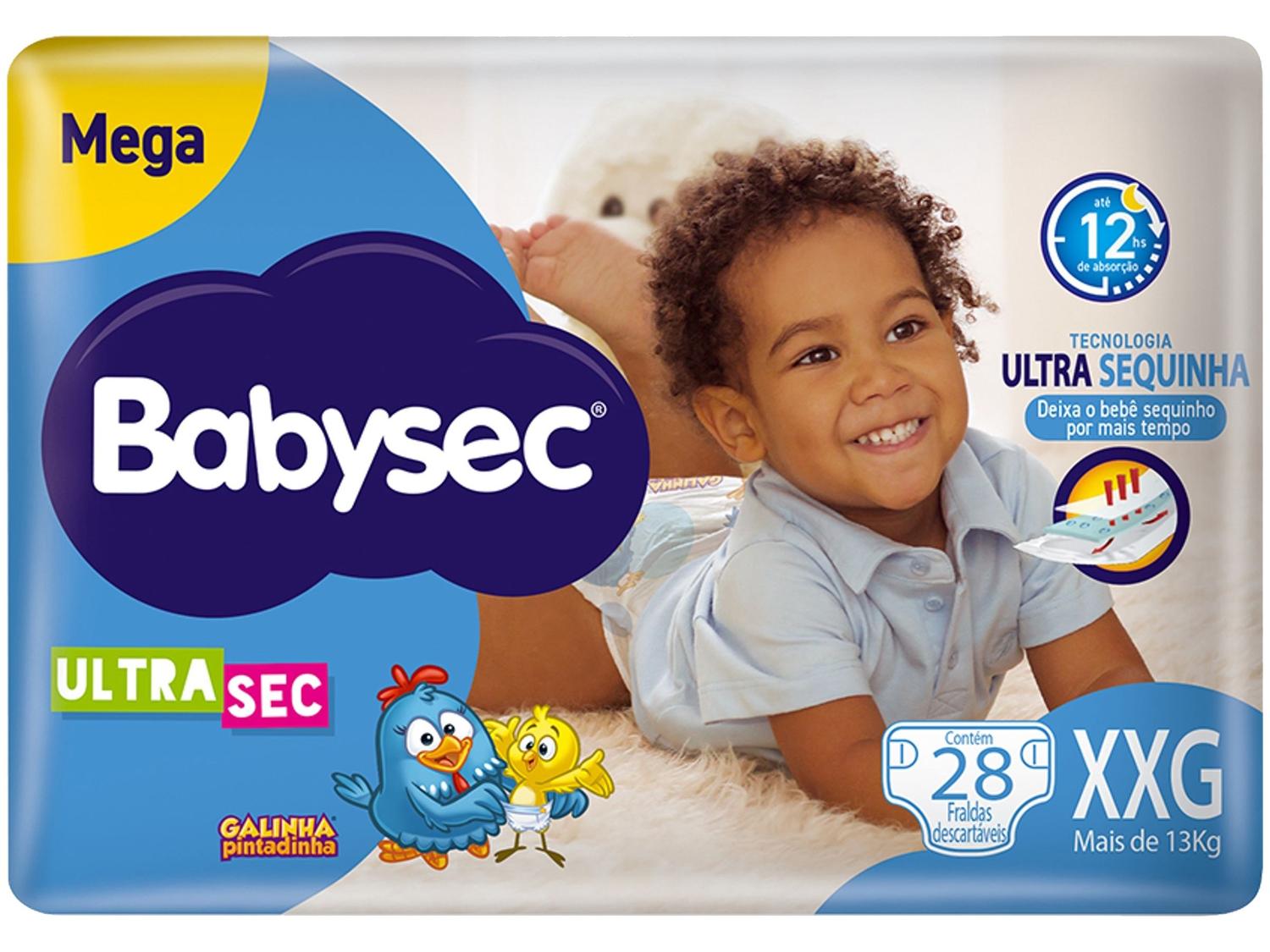 Fralda Babysec Ultrasec Galinha Pintadinha Tam XXG a partir de 13kg 28 Unidades